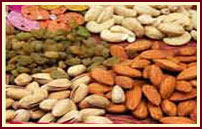 Swati Dry Fruits, Mumbai, India. Wholesale dealers of Dry fruits, Roasted Almonds, Roasted Cashews, Roasted Pistas, Honey-coated Almonds, Mixed Dry Fruits